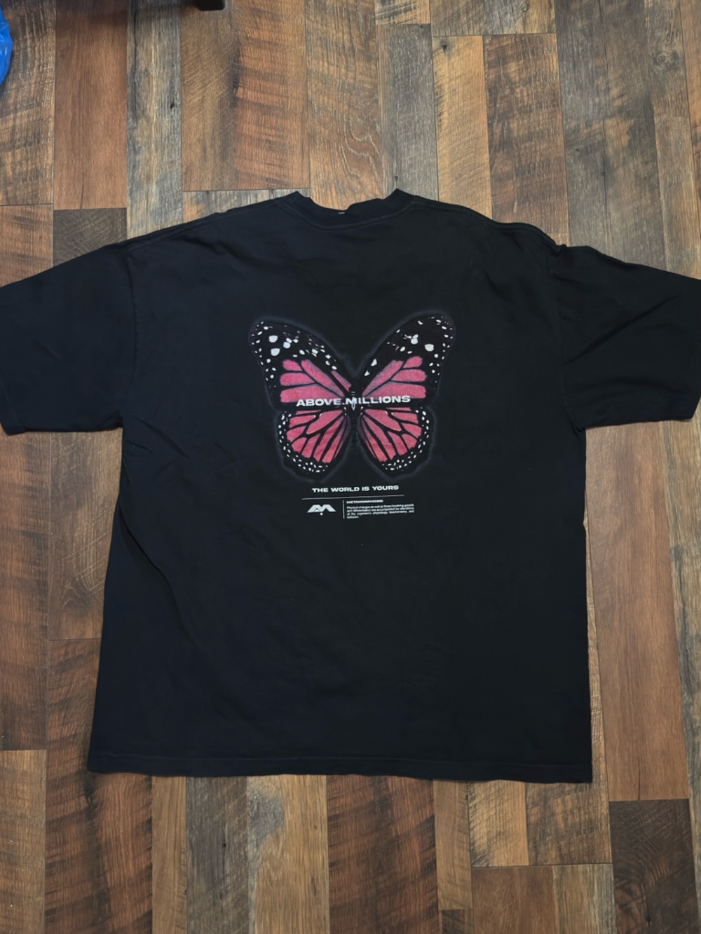Above Millions Metamorphosis T Shirt Mens XXL Pink Butterfly The World Is Yours